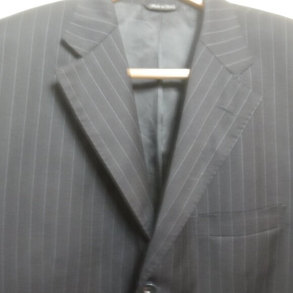 Lauren Ralph Lauren Navy Pinstripe Wool Suit Jacket 40S - Picture 16 of 16